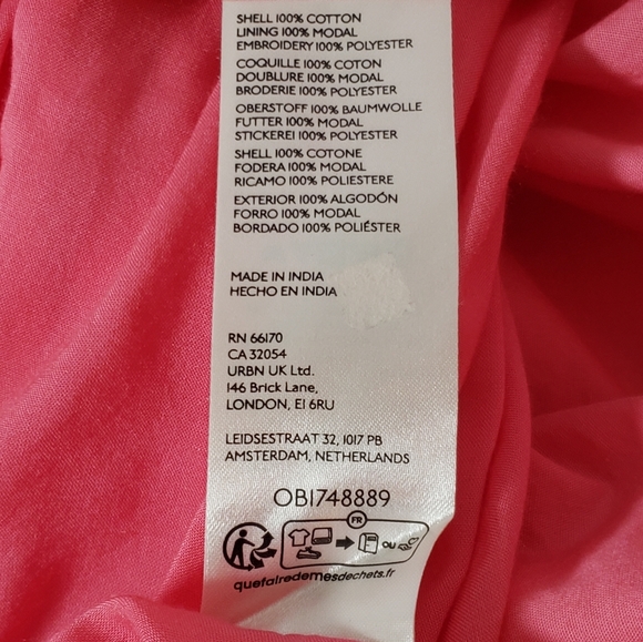 Anthropologie Smocked Waist Embroidered Cutwork Hem Maxi Skirt XL Tropical Vacay - Picture 14 of 15